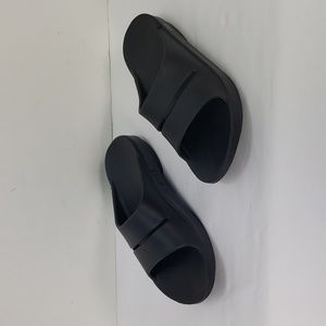 OOFOS OOAHH  BLACK SLIDE SANDALS UNISEX WOMEN'S 11 MEN'S 9 EUR 42
